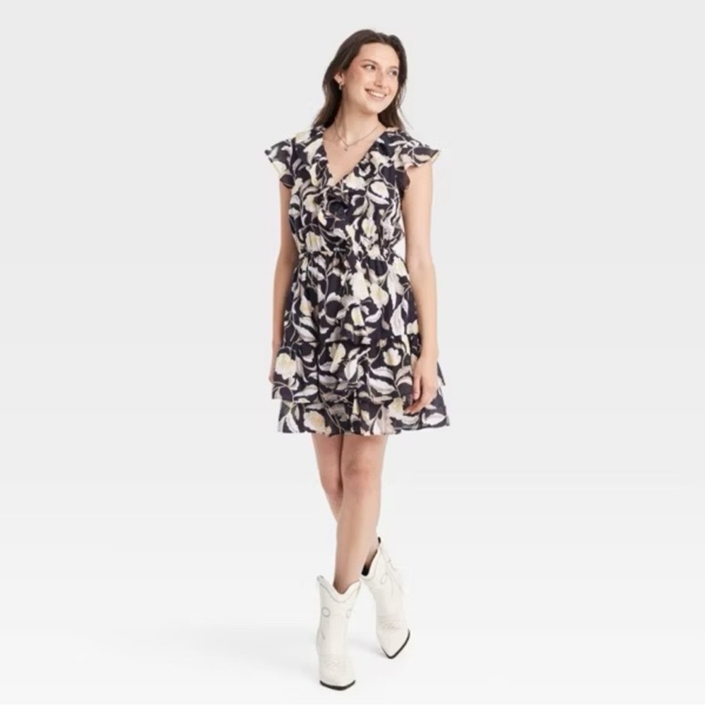 UNIVERSAL THREAD Short Sleeve Mini A-Line Dress S